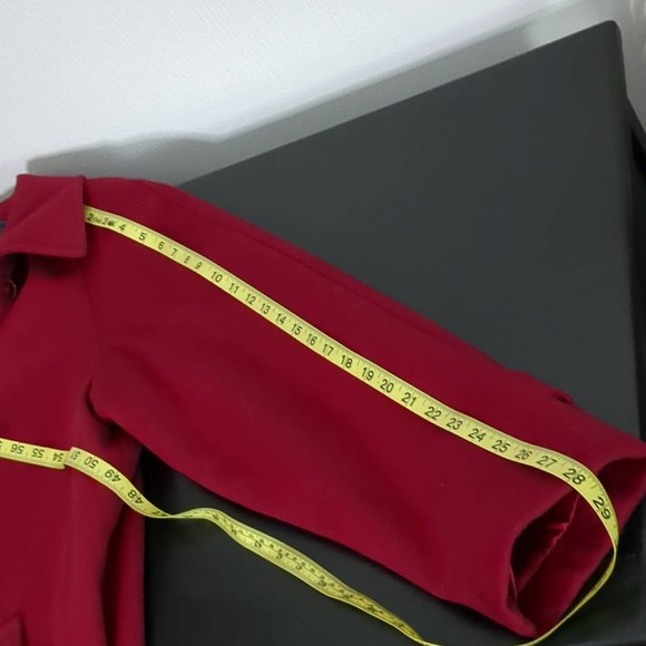 Pendleton Women's Merino Wool Brick Red Pea Coat - Picture 5 of 11